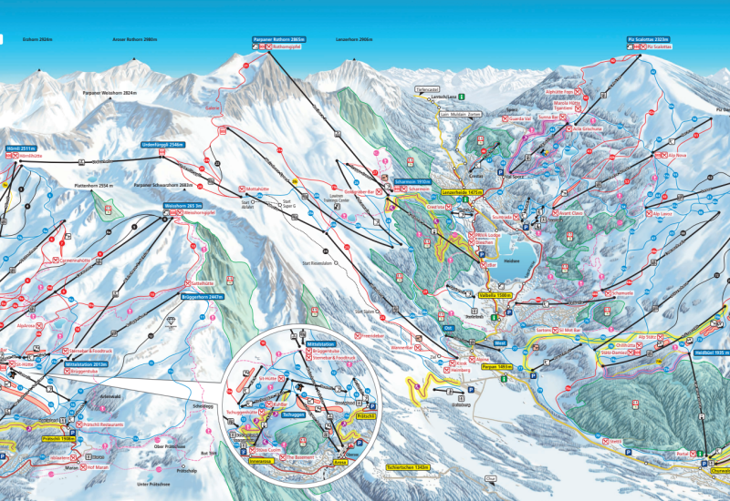 Pistekaart van Arosa Lenzerheide